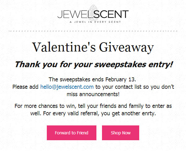 JewelScent Promotion Entry