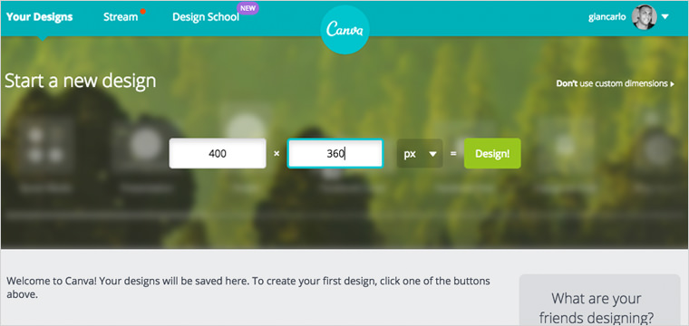 canva custom dimensions