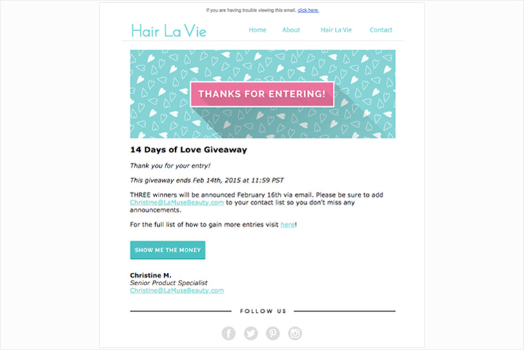 entry confirmation