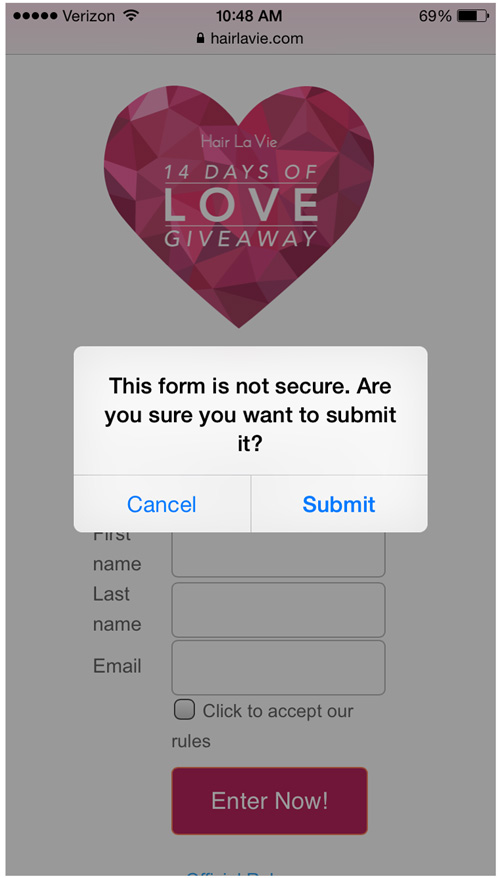 mobile entry error