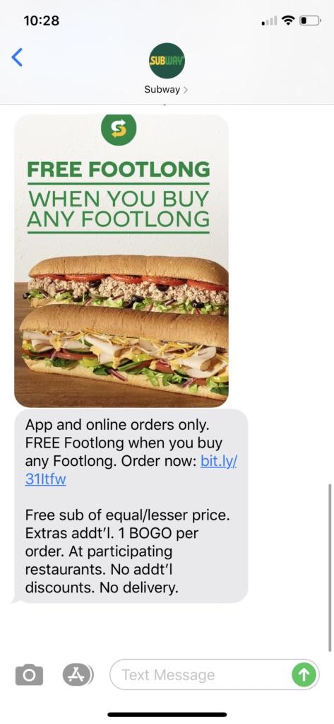 Subway's SMS marketing campaign